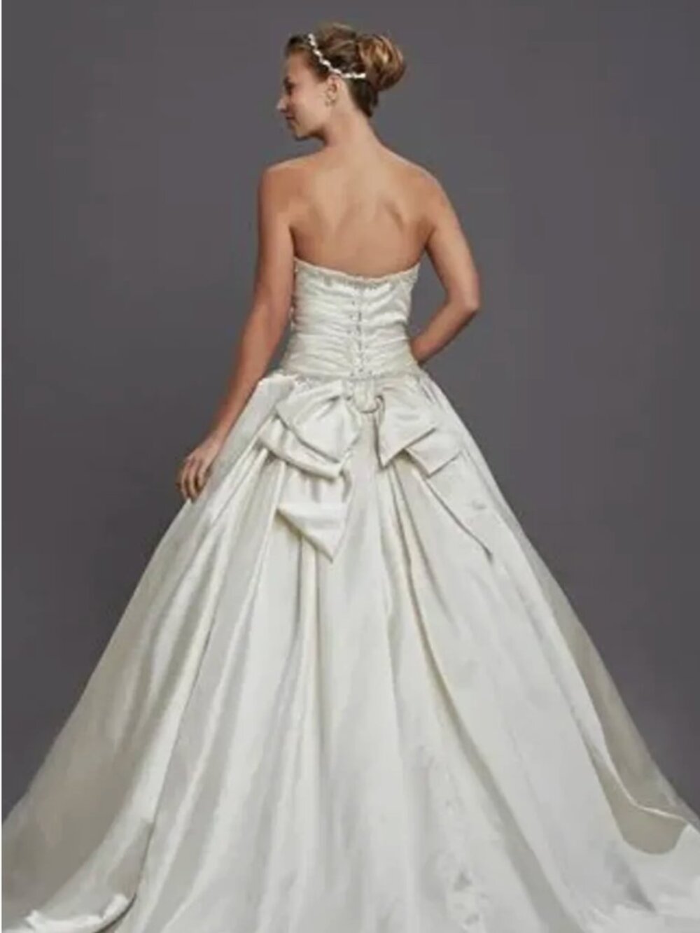 Satin Ballgown Pnina Tornai Princess Corset Wedding Gown - Picture 2 of 13